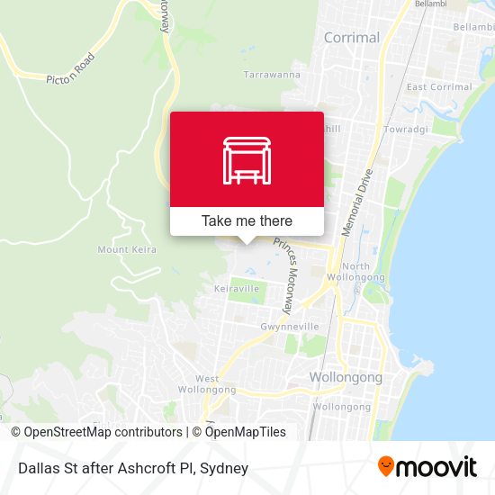 Dallas St after Ashcroft Pl map