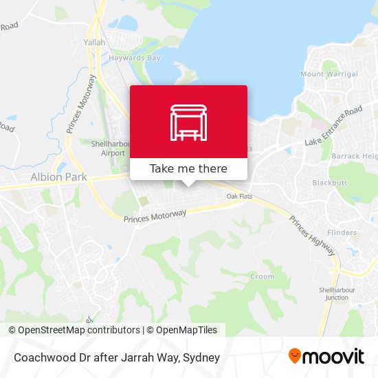 Coachwood Dr after Jarrah Way map