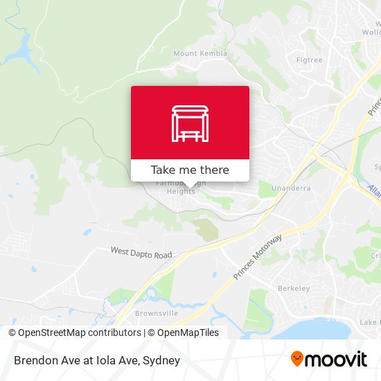 Brendon Ave at Iola Ave map