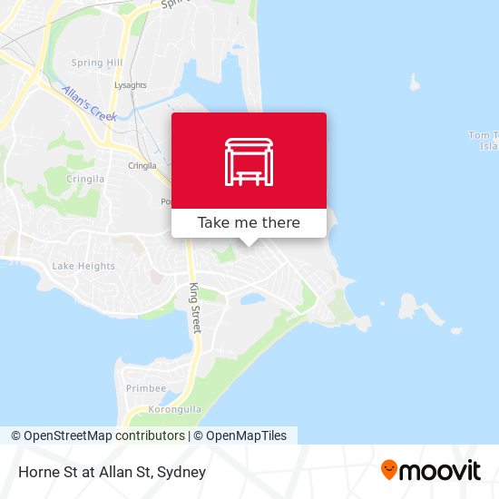 Horne St at Allan St map