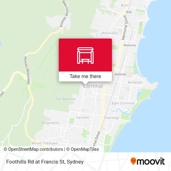 Foothills Rd at Francis St map