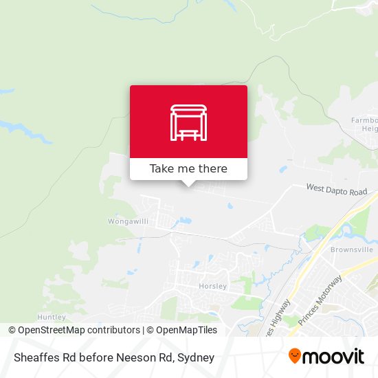 Sheaffes Rd before Neeson Rd map