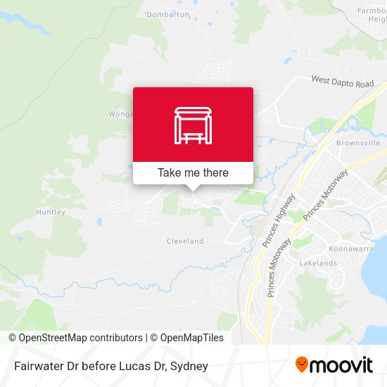 Fairwater Dr before Lucas Dr map