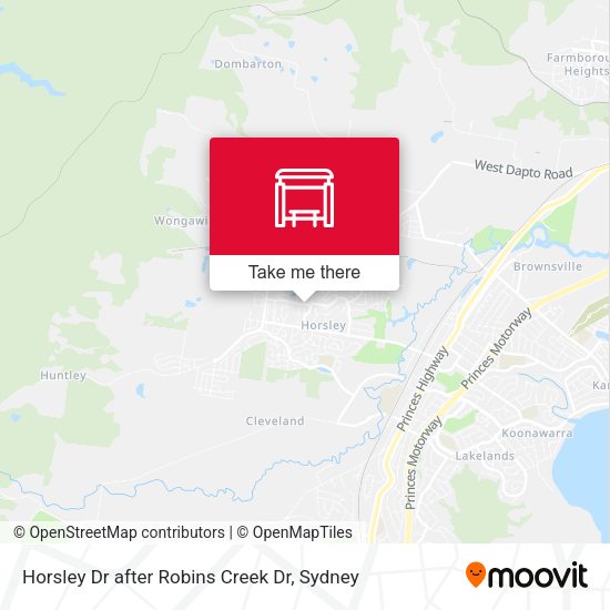 Horsley Dr after Robins Creek Dr map