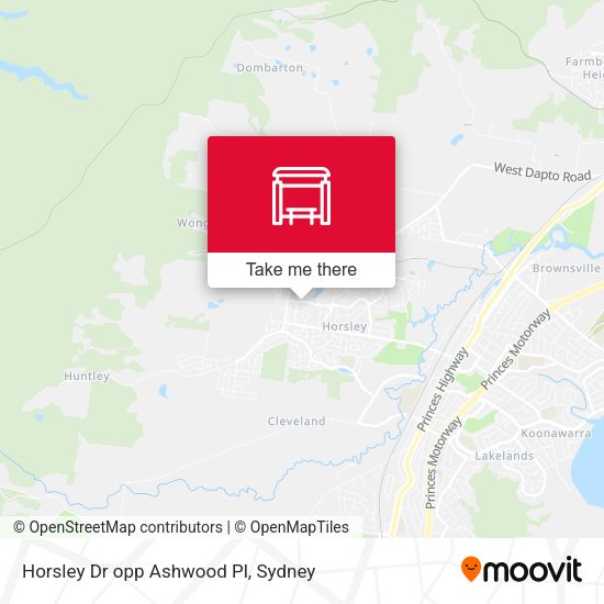 Horsley Dr opp Ashwood Pl map