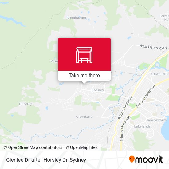 Glenlee Dr after Horsley Dr map