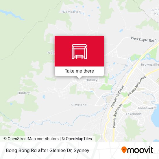 Bong Bong Rd after Glenlee Dr map