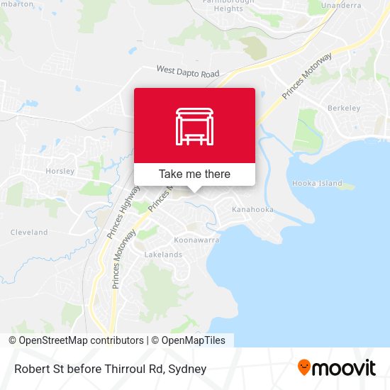 Robert St before Thirroul Rd map