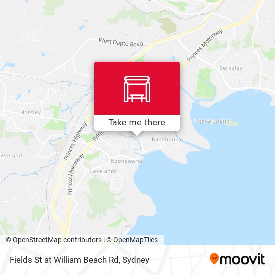 Fields St at William Beach Rd map