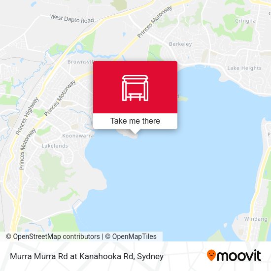 Murra Murra Rd at Kanahooka Rd map