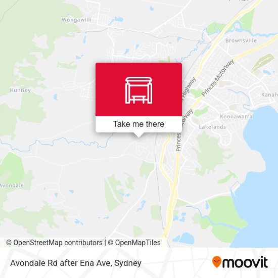 Avondale Rd after Ena Ave map