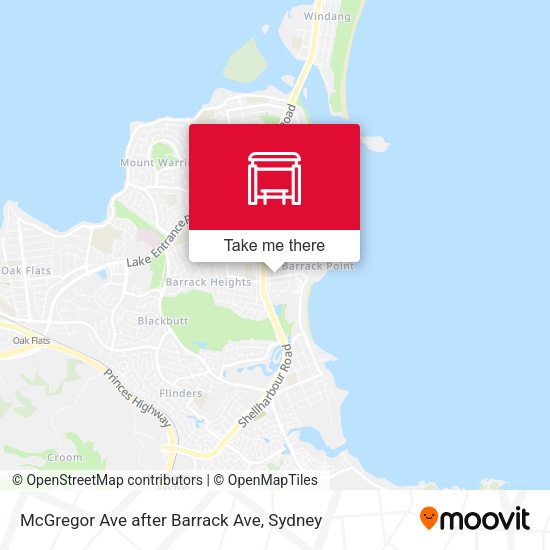 McGregor Ave after Barrack Ave map
