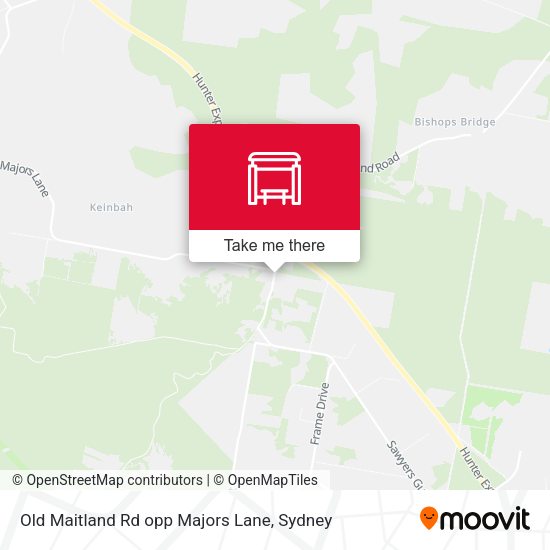 Old Maitland Rd opp Majors Lane map