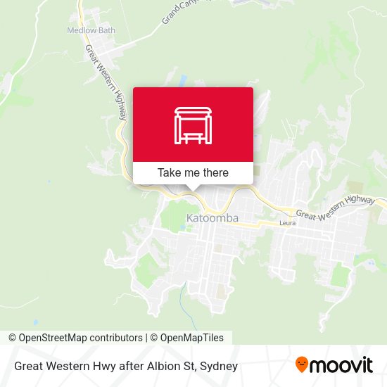 Great Western Hwy after Albion St map