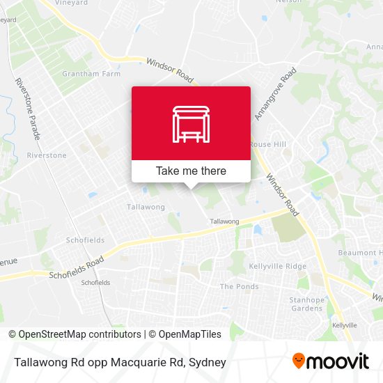 Tallawong Rd opp Macquarie Rd map
