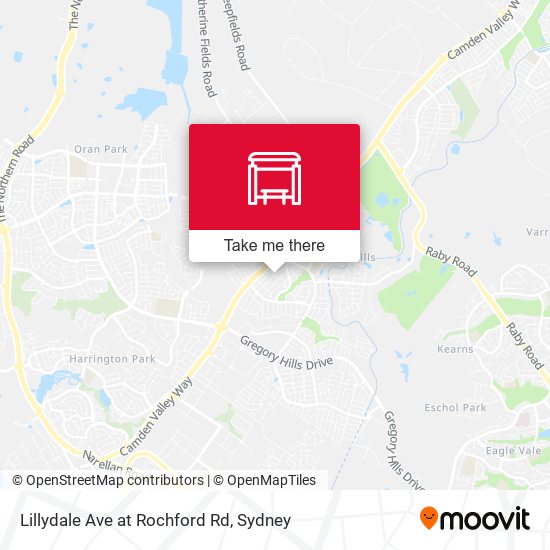 Lillydale Ave at Rochford Rd map