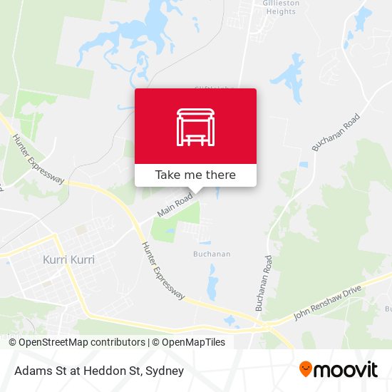 Adams St at Heddon St map