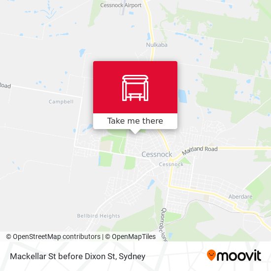 Mackellar St before Dixon St map