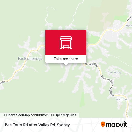 Bee Farm Rd after Valley Rd map