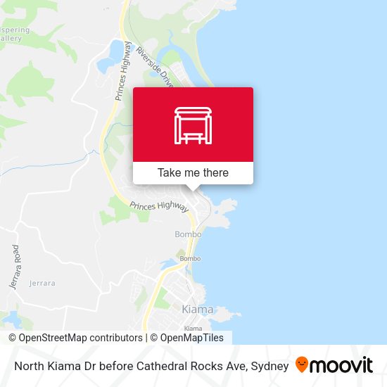 North Kiama Dr before Cathedral Rocks Ave map