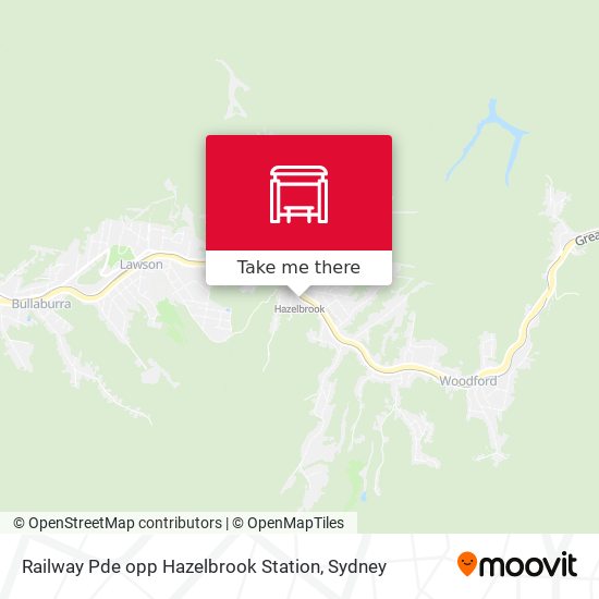Railway Pde opp Hazelbrook Station map