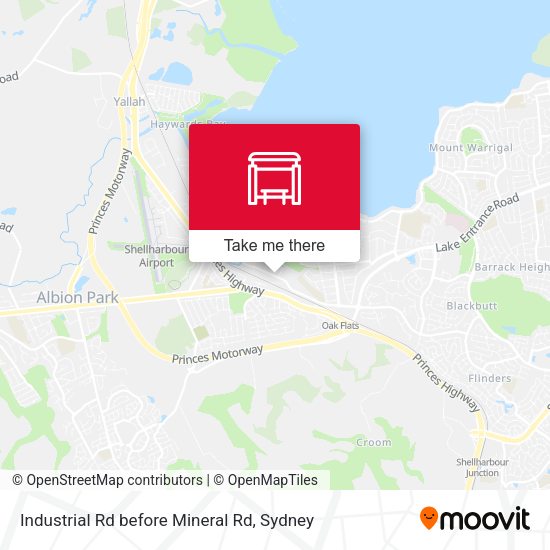 Industrial Rd before Mineral Rd map