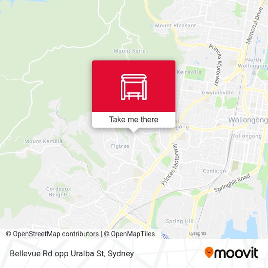 Bellevue Rd opp Uralba St map