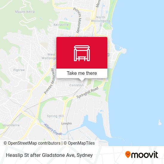 Heaslip St after Gladstone Ave map