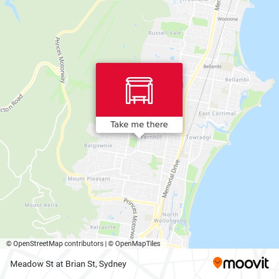 Meadow St at Brian St map