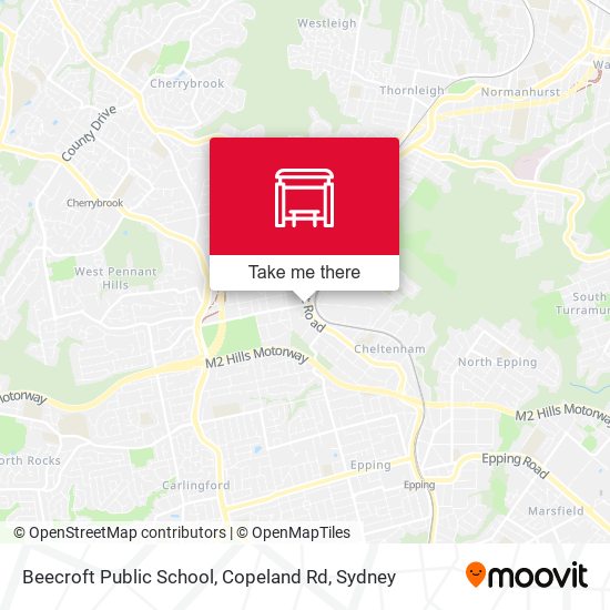 Beecroft Public School, Copeland Rd map