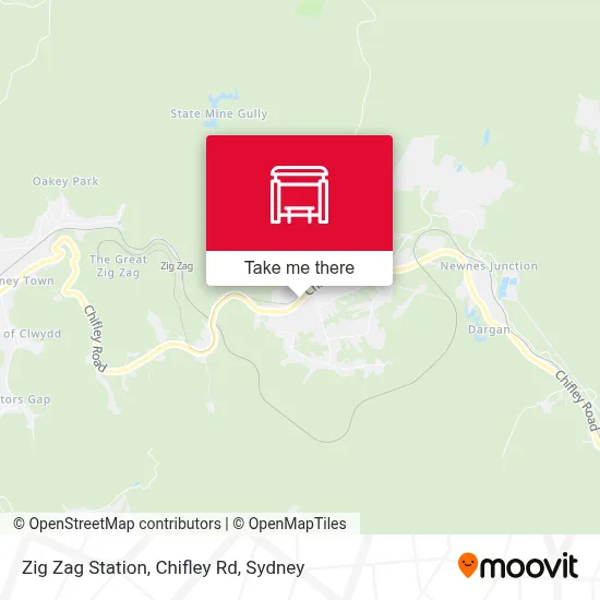 Mapa Zig Zag Station, Chifley Rd
