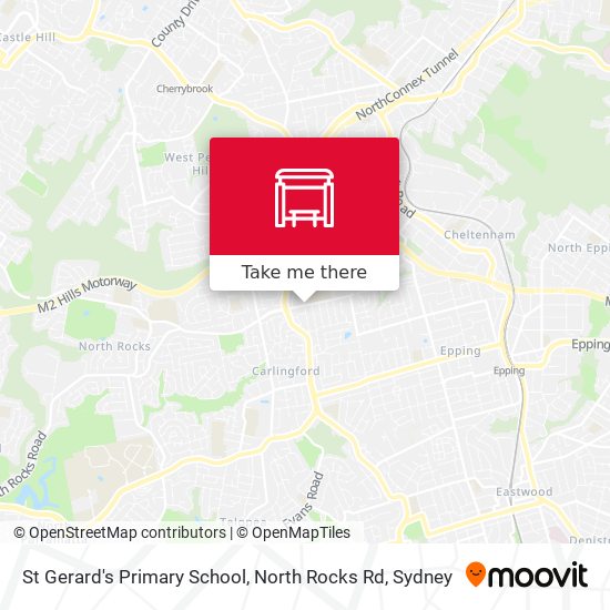 Mapa St Gerard's Primary School, North Rocks Rd