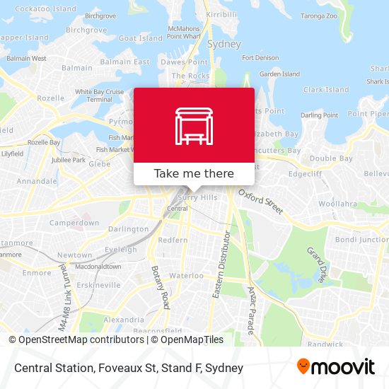 Central Station, Foveaux St, Stand F map