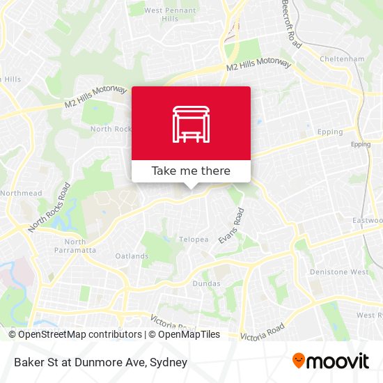 Baker St at Dunmore Ave map