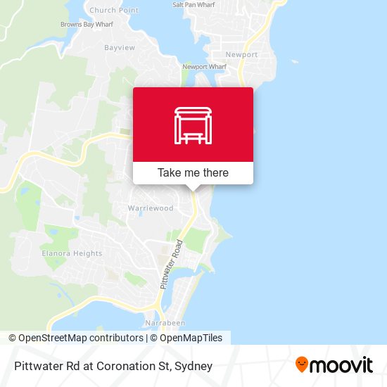 Pittwater Rd at Coronation St map