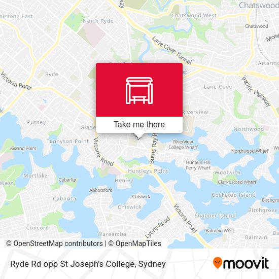 Ryde Rd opp St Joseph's College map