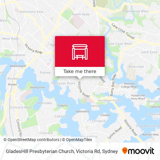 GladesHill Presbyterian Church, Victoria Rd map