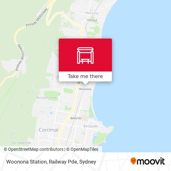 Mapa Woonona Station, Railway Pde