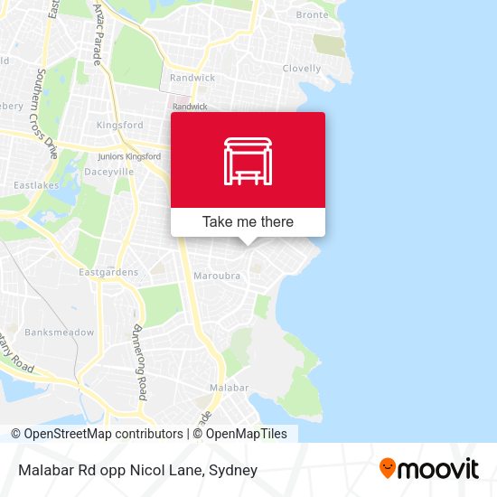 Malabar Rd opp Nicol Lane map