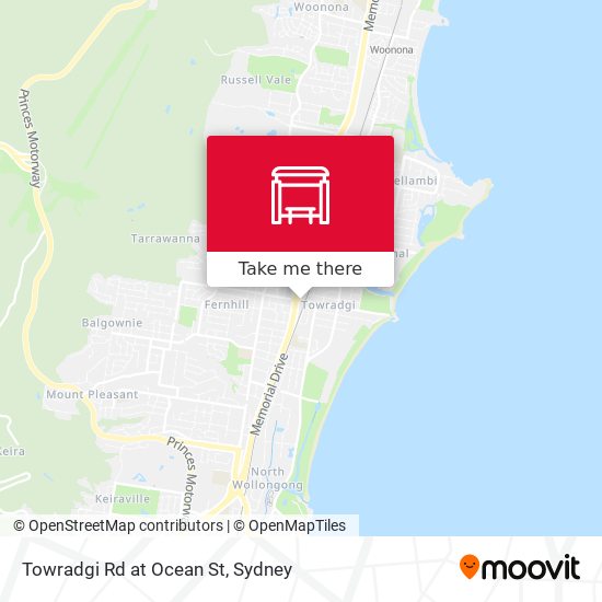 Towradgi Rd at Ocean St map