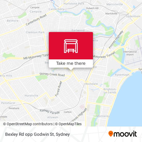 Bexley Rd opp Godwin St map