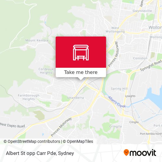 Albert St opp Carr Pde map