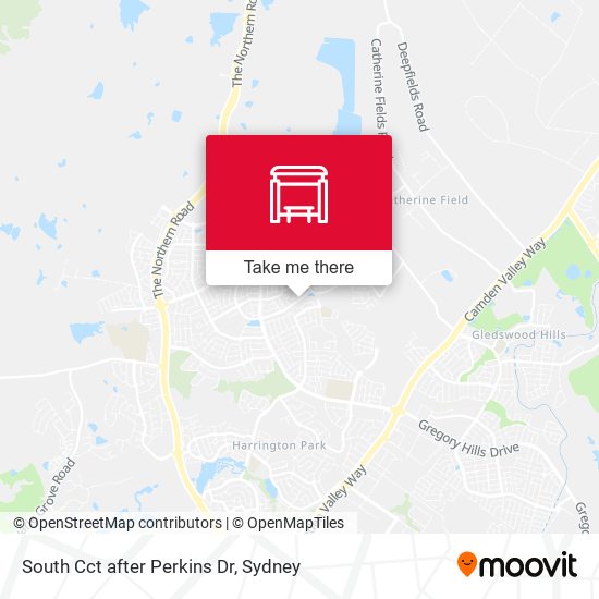 South Cct after Perkins Dr map