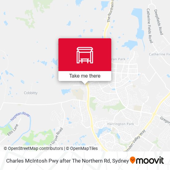 Charles McIntosh Pwy after The Northern Rd map