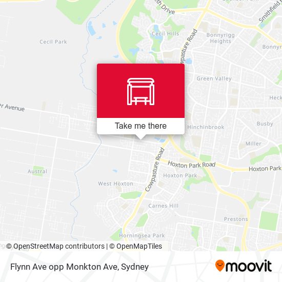 Flynn Ave opp Monkton Ave map