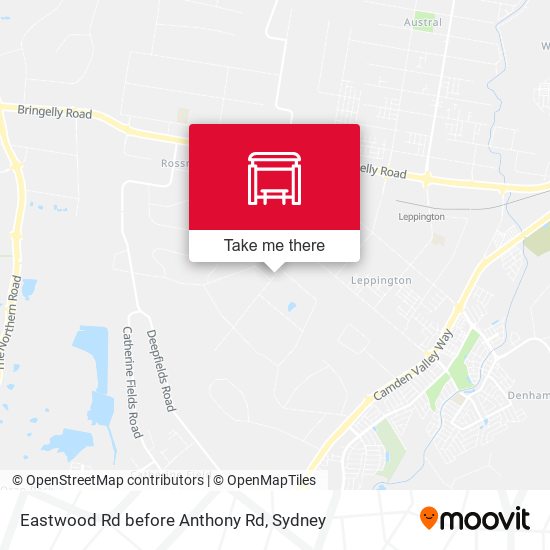 Eastwood Rd before Anthony Rd map