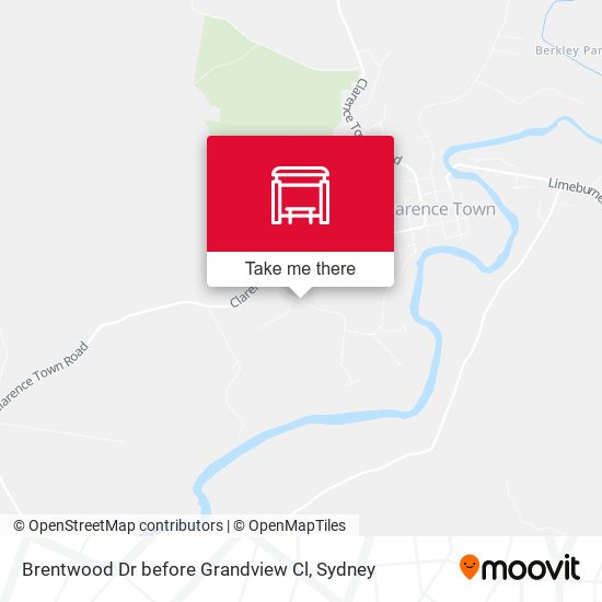 Brentwood Dr before Grandview Cl map