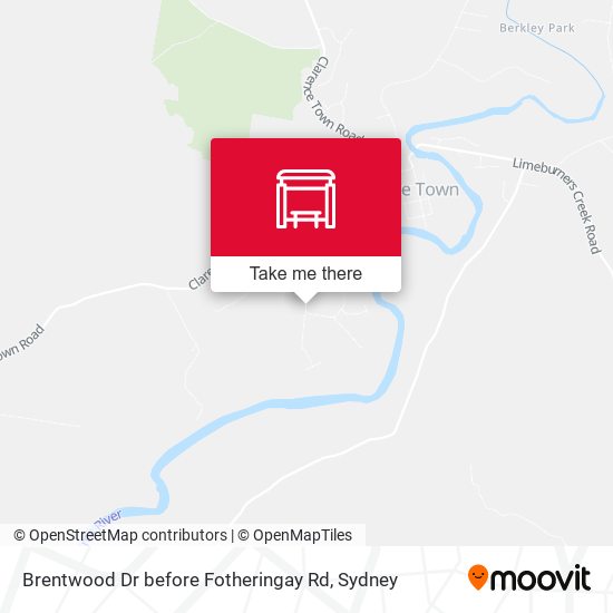 Brentwood Dr before Fotheringay Rd map