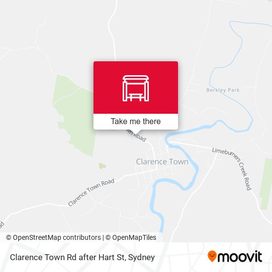 Clarence Town Rd after Hart St map