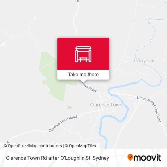 Clarence Town Rd after O'Loughlin St map